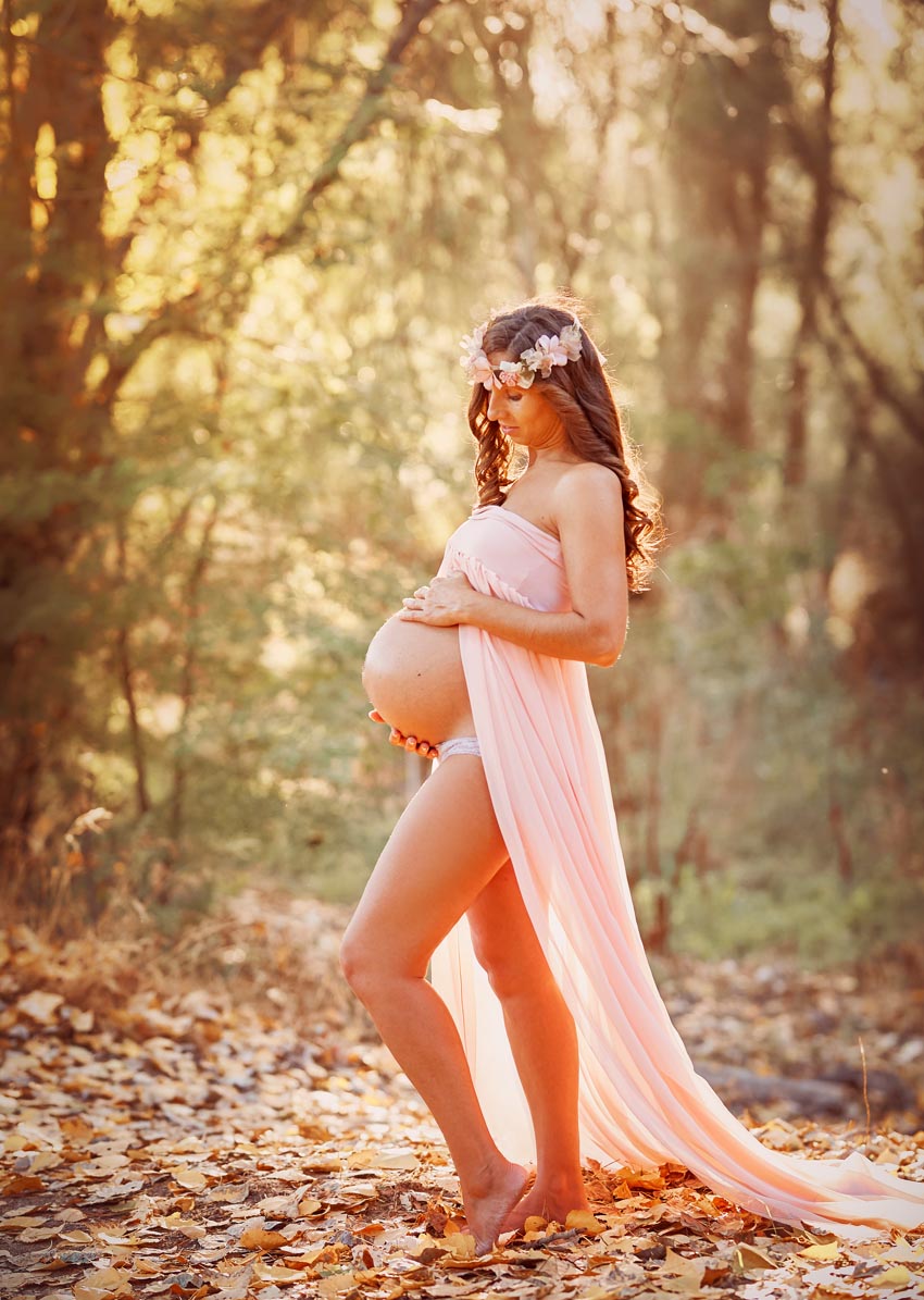 sesión de fotos de embarazada en exteriores madrid