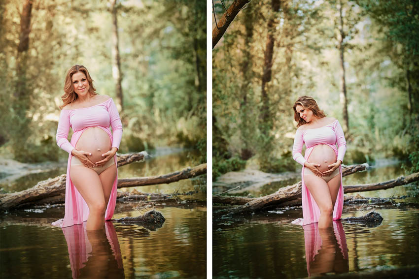 fotos bonitas de embarazada profesional al aire libre en madrid